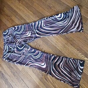 SHEIN Bellbottom Flared Abstract Leggings L
